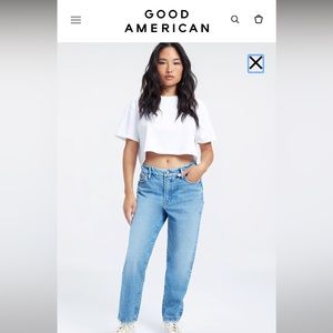 Good American Good Girlfriend Petite distressed